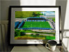 Extra Large Classic Mounted and Framed Fine Art Print showing Aerial Photograph of AFC Fylde - Mill Farm