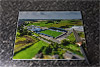 Rectangular glass cuttingboard showing Aerial Photograph of AFC Fylde - Mill Farm