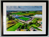 Extra Large Classic Mounted and Framed Fine Art Print showing Aerial Photograph of AFC Fylde - Mill Farm