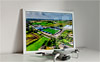 Framed Poster showing Aerial Photograph of AFC Fylde - Mill Farm