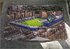 Large white fleece Blanket showing Aerial Photograph of AFC Wimbledon - Plough Lane