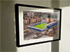Extra Large Classic Mounted and Framed Fine Art Print showing Aerial Photograph of AFC Wimbledon - Plough Lane