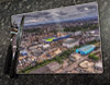 Wooden cork placemat showing Aerial Photograph of AFC Wimbledon - Plough Lane