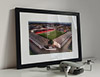 Classic Mounted and Framed Fine Art Print showing Aerial Photograph of Airdrie United - New Broomfield