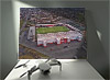 Fine Art Canvas showing Aerial Photograph of Airdrie United - New Broomfield