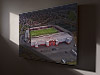 Fine Art Canvas showing Aerial Photograph of Airdrie United - New Broomfield