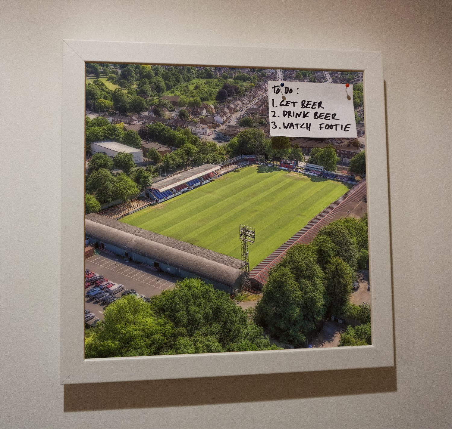 Premium Framed Cork Pin Board, 30x30cm Aldershot