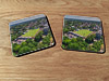 Cork drink coaster showing Aerial Photograph of Aldershot Town - Recreation Ground