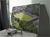 Fine Art Canvas showing Aerial Photograph of Aldershot Town - Recreation Ground