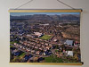 A 62cm / 24.4" poster hanger with 18x24" landscape print showing Aerial Photograph of Alloa Athletic - Recreation Park