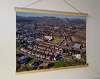 A 62cm / 24.4" poster hanger with 18x24" landscape print showing Aerial Photograph of Alloa Athletic - Recreation Park