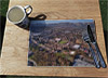 Wooden cork placemat showing Aerial Photograph of Alloa Athletic - Recreation Park