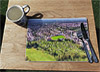 Wooden cork placemat showing Aerial Photograph of Altrincham - Moss Lane