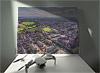 Fine Art Canvas showing Aerial Photograph of Altrincham - Moss Lane
