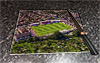 Rectangular glass cuttingboard showing Aerial Photograph of Altrincham - Moss Lane