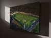 Fine Art Canvas showing Aerial Photograph of Annan Athletic - Galabank