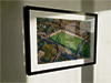 Extra Large Classic Mounted and Framed Fine Art Print showing Aerial Photograph of Annan Athletic - Galabank