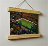 22.5cm / 8.9"  poster hanger with 6x8" landscape print showing Aerial Photograph of Annan Athletic - Galabank