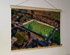 A 62cm / 24.4" poster hanger with 18x24" landscape print showing Aerial Photograph of Annan Athletic - Galabank