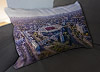 Custom Printed Canvas Cushion showing Aerial Photograph of Arsenal - Emirates Stadium
