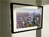 Extra Large Classic Mounted and Framed Fine Art Print showing Aerial Photograph of Arsenal - Emirates Stadium