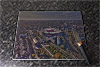 Rectangular glass cuttingboard showing Aerial Photograph of Arsenal - Emirates Stadium