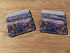 Cork drink coaster showing Aerial Photograph of Arsenal - Emirates Stadium
