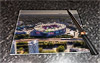 Rectangular glass cuttingboard showing Aerial Photograph of Arsenal - Emirates Stadium