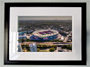 Classic Mounted and Framed Fine Art Print showing Aerial Photograph of Arsenal - Emirates Stadium