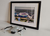 Classic Mounted and Framed Fine Art Print showing Aerial Photograph of Arsenal - Emirates Stadium