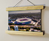 22.5cm / 8.9"  poster hanger with 6x8" landscape print showing Aerial Photograph of Arsenal - Emirates Stadium