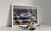 Framed Poster showing Aerial Photograph of Arsenal - Emirates Stadium