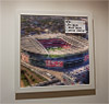 Premium Framed Cork Pin Board showing Aerial Photograph of Arsenal - Emirates Stadium Premium Framed Cork Pin Board showing Aerial Photograph of Arsenal - Emirates Stadium