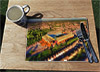 Wooden cork placemat showing Aerial Photograph of Aston Villa - Villa Park