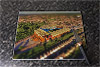 Rectangular glass cuttingboard showing Aerial Photograph of Aston Villa - Villa Park