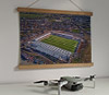 42cm / 16.5" poster hanger with 12x16" landscape print showing Aerial Photograph of Ayr United - Somerset Park