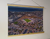 A 62cm / 24.4" poster hanger with 18x24" landscape print showing Aerial Photograph of Ayr United - Somerset Park