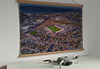 A 62cm / 24.4" poster hanger with 18x24" landscape print showing Aerial Photograph of Ayr United - Somerset Park