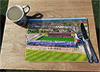 Wooden cork placemat showing Aerial Photograph of Barnet - The Hive Stadium