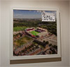 Premium Framed Cork Pin Board showing Aerial Photograph of Barnsley - Oakwell