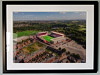 Extra Large Classic Mounted and Framed Fine Art Print showing Aerial Photograph of Barnsley - Oakwell