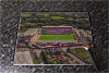 Rectangular glass cuttingboard showing Aerial Photograph of Barnsley - Oakwell