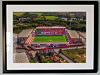 Extra Large Classic Mounted and Framed Fine Art Print showing Aerial Photograph of Barnsley - Oakwell
