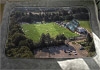 Large white fleece Blanket showing Aerial Photograph of Basingstoke Town - Winklebury Football Complex