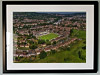Extra Large Classic Mounted and Framed Fine Art Print showing Aerial Photograph of Bath City - Twerton Park