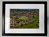 Classic Mounted and Framed Fine Art Print showing Aerial Photograph of Bath City - Twerton Park