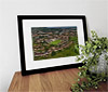 Classic Mounted and Framed Fine Art Print showing Aerial Photograph of Bath City - Twerton Park
