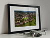Classic Mounted and Framed Fine Art Print showing Aerial Photograph of Bath City - Twerton Park