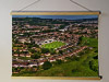 A 62cm / 24.4" poster hanger with 18x24" landscape print showing Aerial Photograph of Bath City - Twerton Park