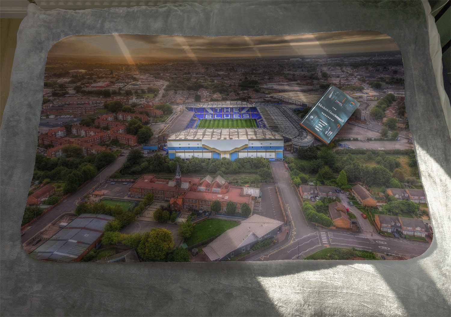 Large white fleece Blanket, 40x60" / 100x150cm Birmingham City St